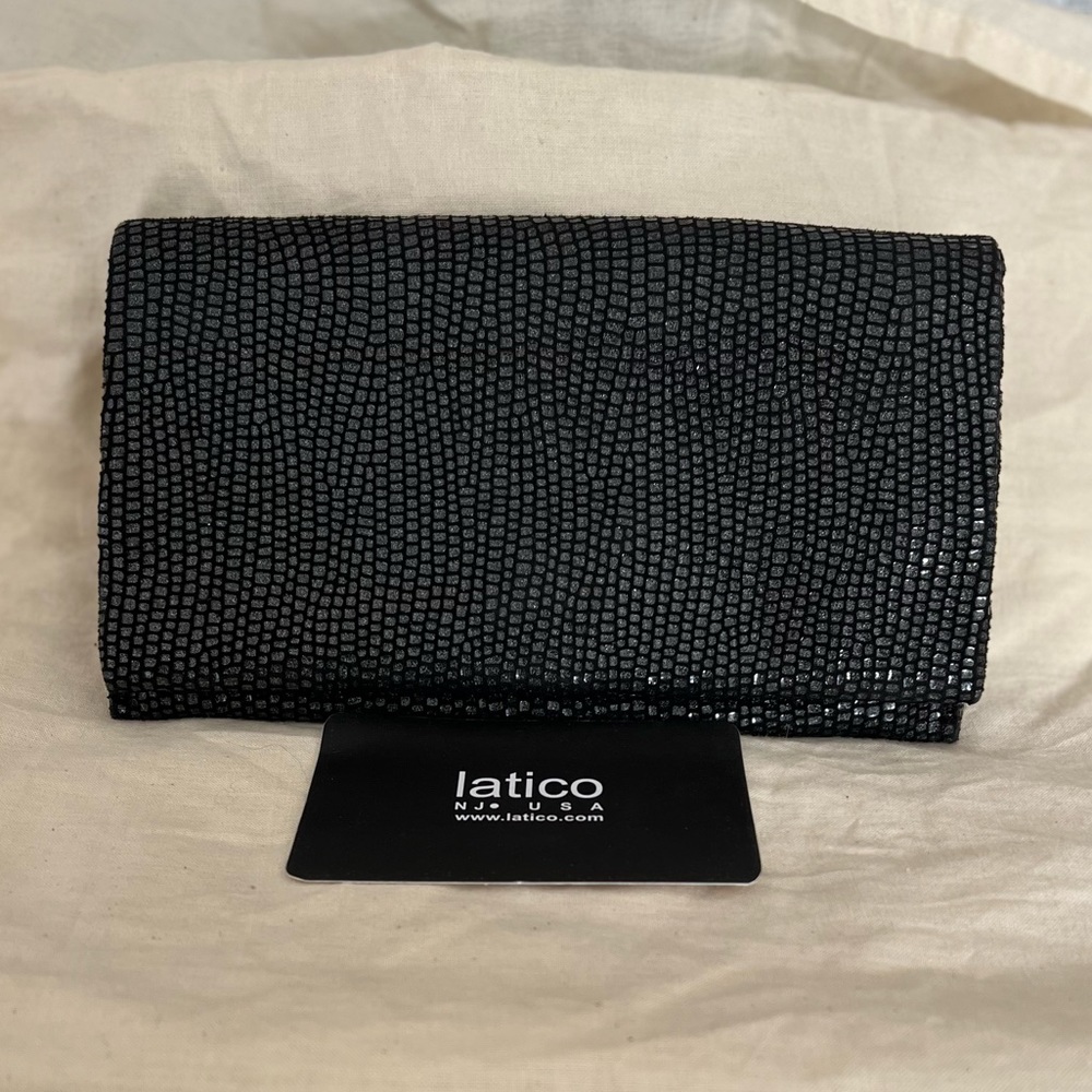 Latico Black Shiny Wallet